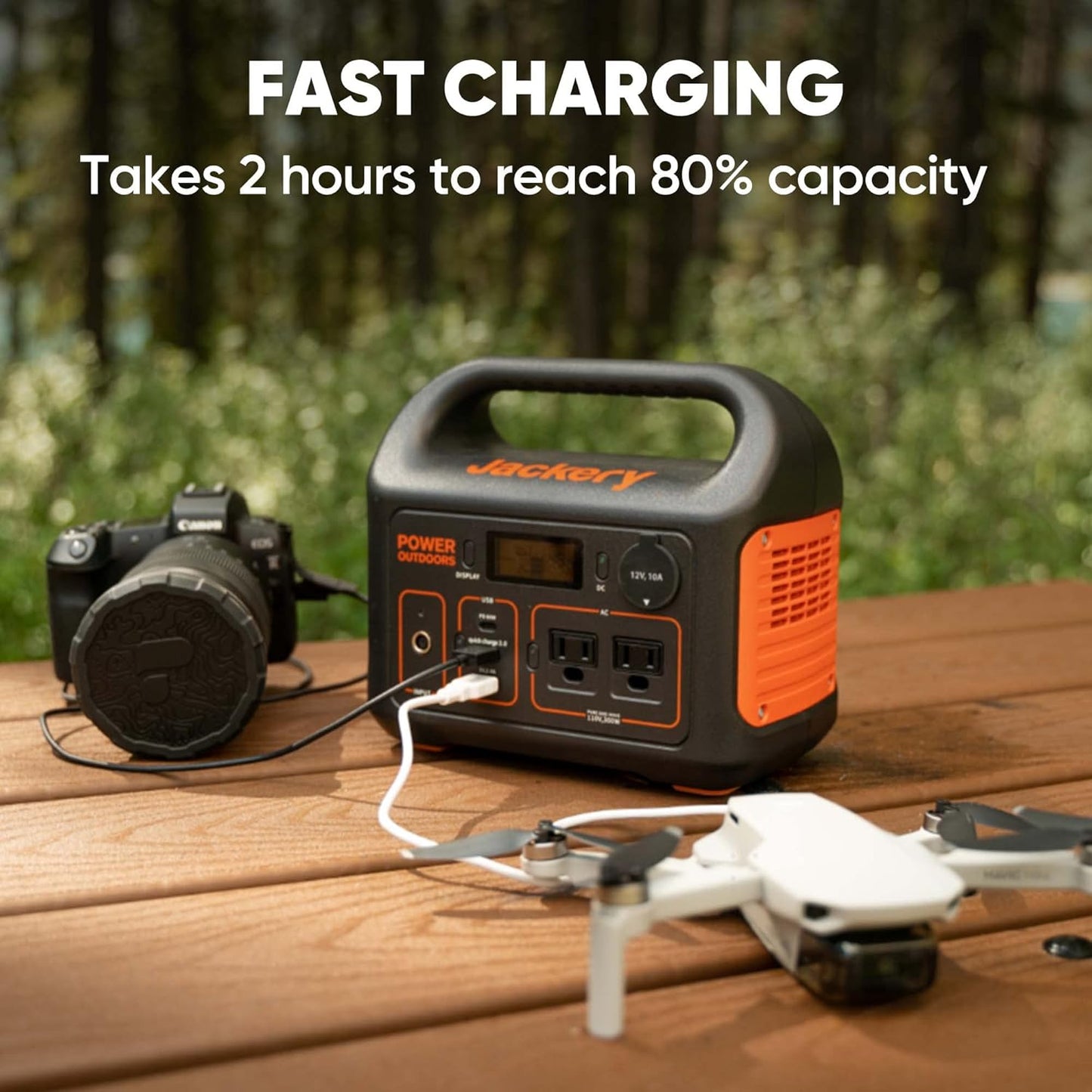 Jackery Explorer 300 Portable Power Station - 293Wh Solar Generator for Camping, Travel, and Emergency Backup